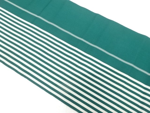 JAPANESE KIMONO / ANTIQUE HASSUN OBI / SILK / CHIKIZEN HAKATA / WOVEN STRIPE